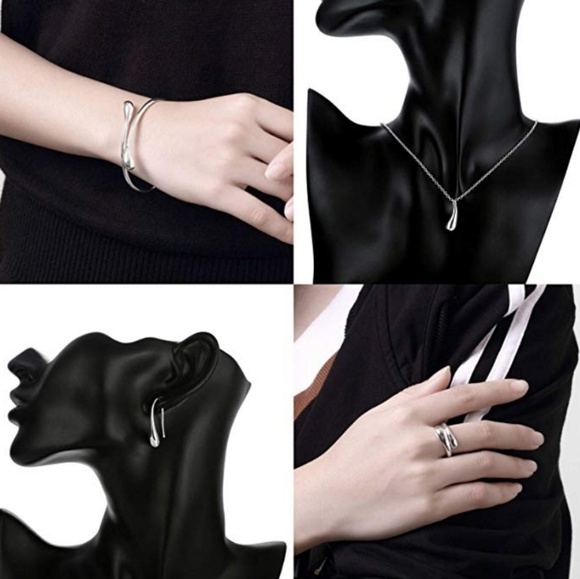 2/$25 Silver bracelet, earring, necklace, ring. - Picture 7 of 7